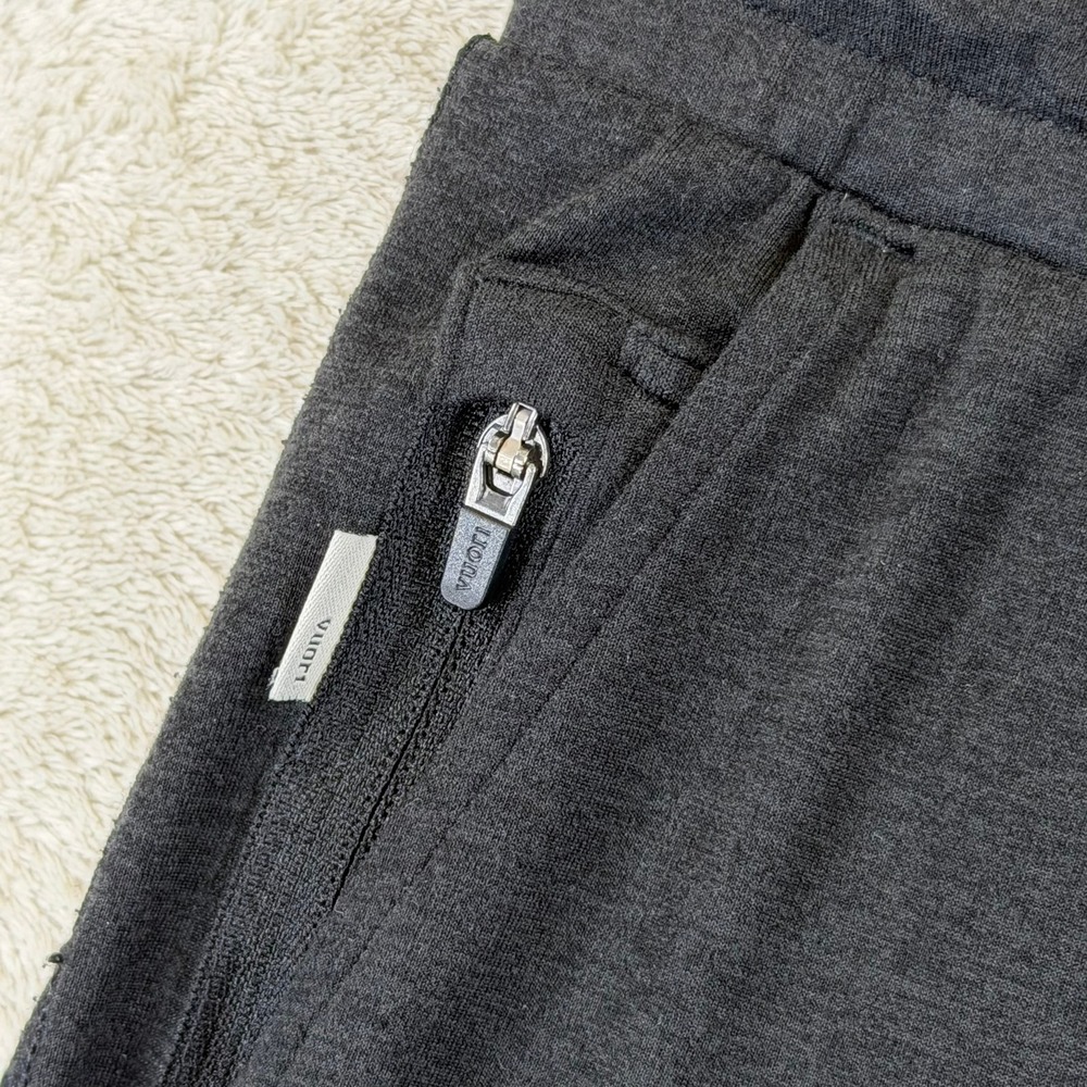 Vuori Mens Ponto Short Black Heather Athletic Lounge GYM Shorts Size L V344 - Picture 7 of 14